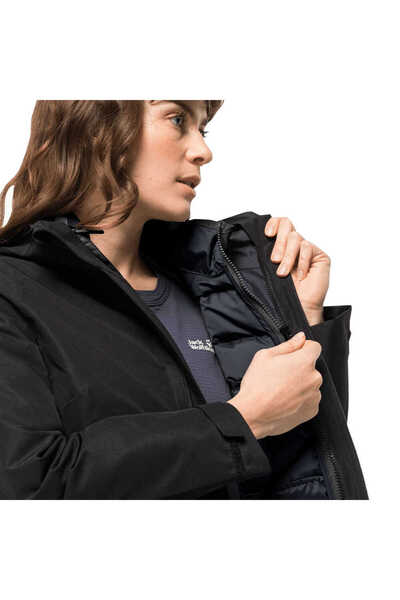 Jack Wolfskin Tundra Down Jkt W - معطف نسائي أسود1206652-6000