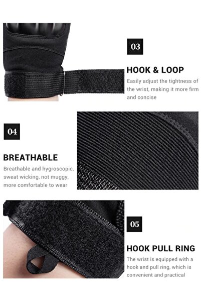 Motiva Combat Hard Shell Tactical Gloves Protected Long 3 Colors