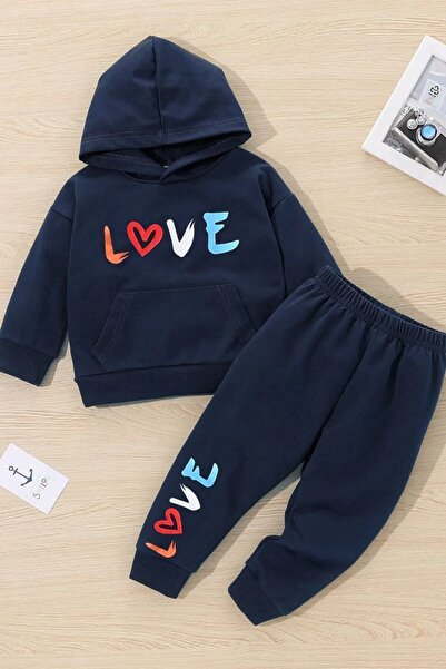 DAXİS Sportwear Company Κορίτσι - Σετ φόρμας Love Printed Hooded