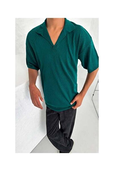 More Black Openwork Oversize Knitwear T-Shirt - Relaxed Fit