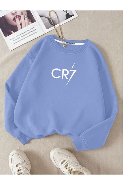 BENROMA Hanorac pentru copii unisex cu imprimeu CR7 - Decolteu