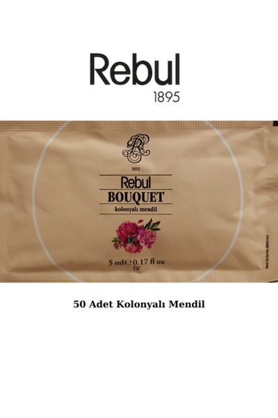 Rebul Bouquet 5ml Kolonyalı Islak Mendil 50 Adet