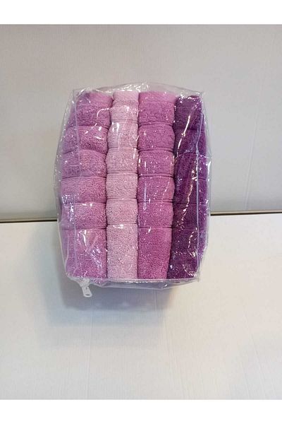Çapa Home Set of 4 Premium Quality Transparent Cotton Bag Gift Dowry Daily Use Elyüz Head Towels - 50X90