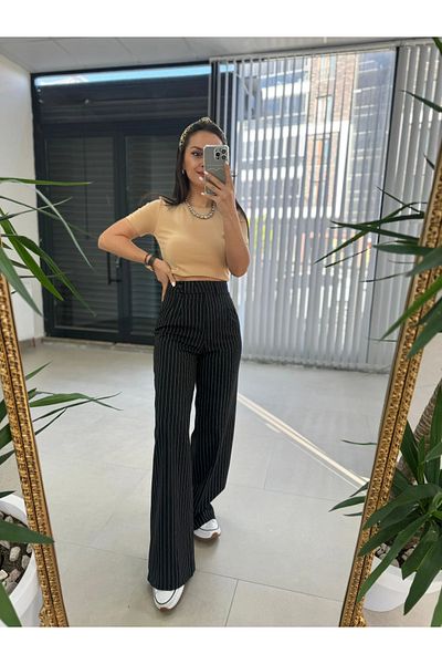caddstore Striped Gk Trousers - Side Button Detail