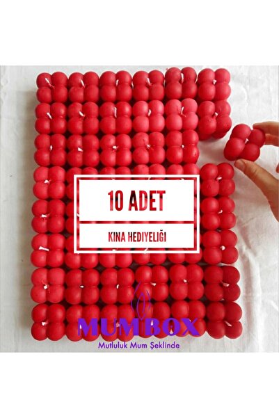 MUMBOX 10 Adet Özel Mini Bubble Mum Davet Nikah Söz Nişan Kına Hediyeliği