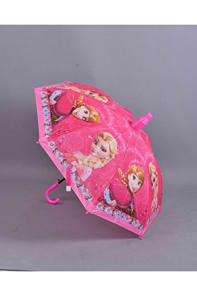 Genel Markalar Pvc Kılıflı Kız Çocuk Şemsiyesi, Frozen Elsa Otomatik Mekanizma