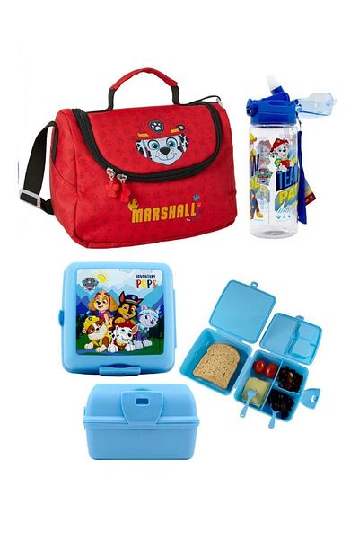 WİGGLE Paw Patrol 3-Piece Feeding Set - Bag, Water Bottle and Food Container