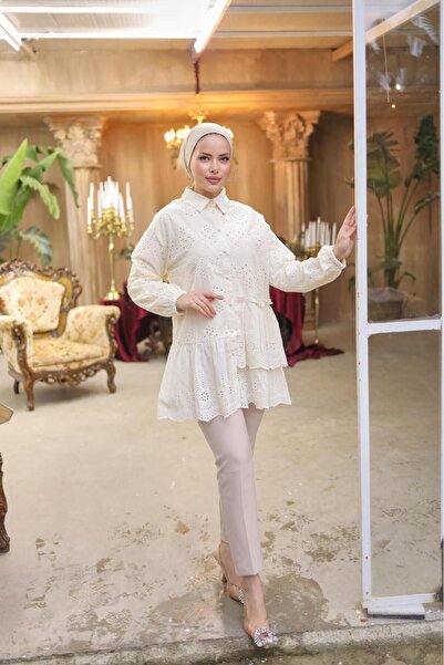 hilla line Γυναικείο πουκάμισο Hijab Tunic - Frilly Scallop