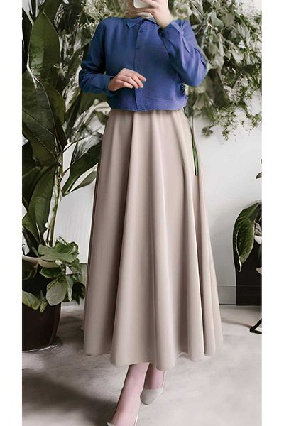 CNG MODA Scuba Puff Flared Skirt