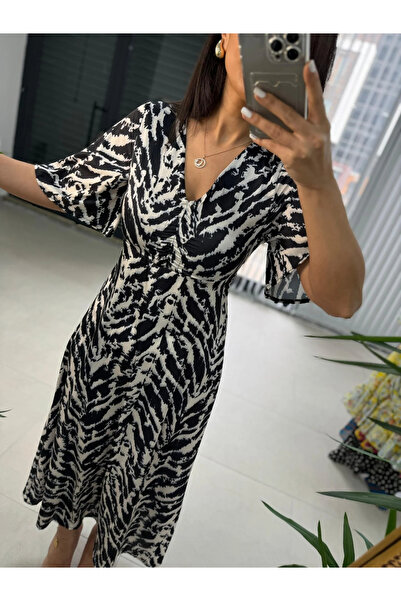 caddstore My 3407 Zebra Saten Elbise
