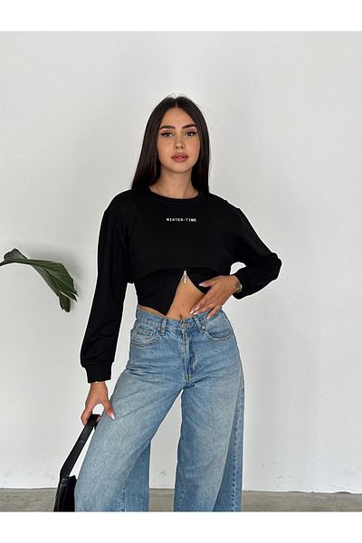 jöns since 1997 Set de două hanorace pentru femei - maioț și crop