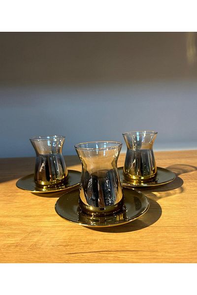 decovien 12 Pieces 6 Personality Titanium Tea Set