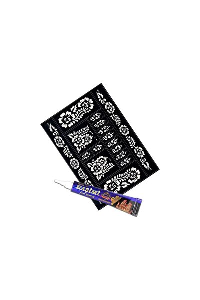 DOĞA NİMETİ 3 Adet Hint Kınası Siyah 25 gr Tüp Dövme Sıkma Kına Ve Desen-şabl...