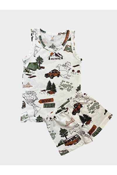 elmas kids Момчешки боксерки от памук в цвят екрю - комплект с мотиви на авто...