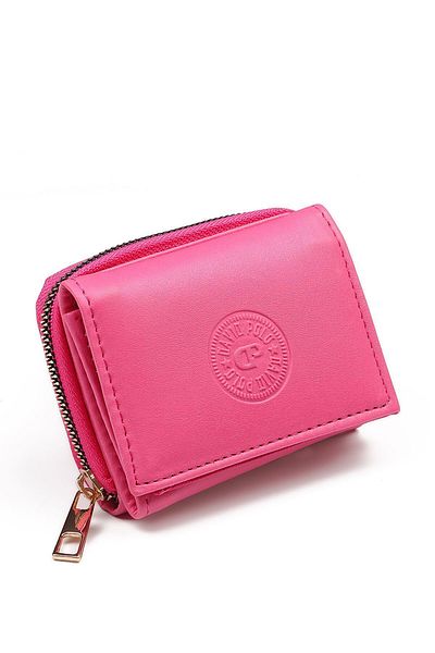 Bukili Soft Soft Wallet Pink Color Multi-Compartment Small Size Women's Wallet
