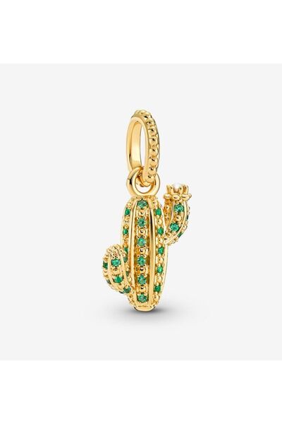 POSEİDONS JEWELLERY Işıltılı Çöl Kaktüsü Kolye Ucu