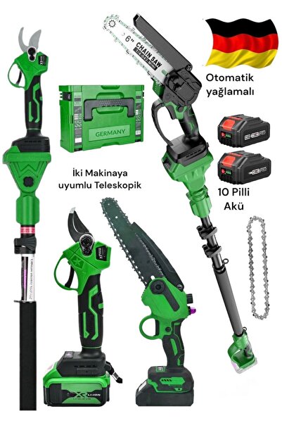 SCHUTZENGER 989VH Otomatik Yağlama Ağaç budama Şarjlı Testere ve Dal Budama M...