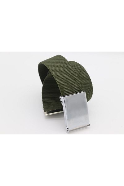 Anatolia Unisex Woven Khaki Green Tactical Sport Canvas Cloth Belt