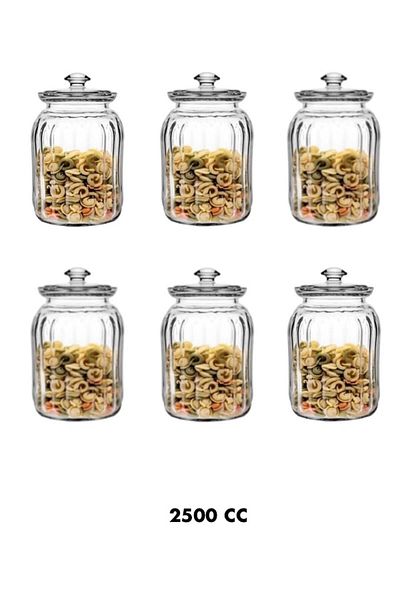 Paşabahçe 96393 viva glass jar - glass storage container 6 pieces