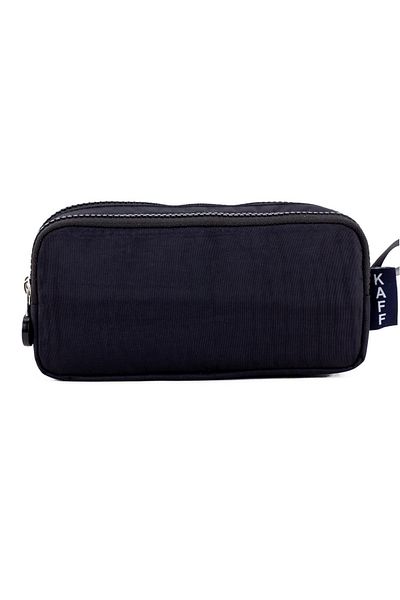 NEMO BAGS Black Waterproof Large Kaff Pencil Case - Two-Eye Pocket Crinkle Wallet Type