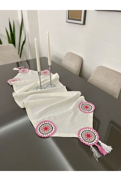 Parla Life Λινό ύφασμα Runner - Κρεμ Χρώμα, 40x120