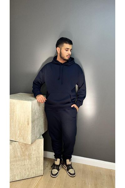 KLC MODA Navy Blue Men's Combination Set