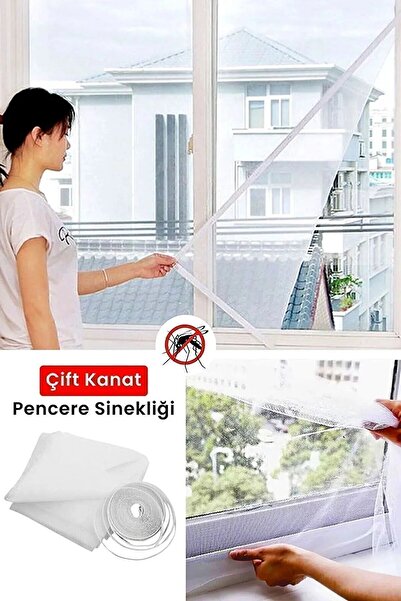 mrcans 150x130 Cm 5 Metre Cırt Bantlı Pencere Sinek Önleyici Kovucu Sineklik Perdesi