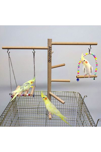 aliceshop Cage Colored Cockatiel - Swing Perch