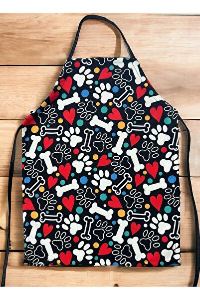 KEDİ مريلة مطبخ لطيفة مقاومة للبقع - كلب على شكل عظمة باو