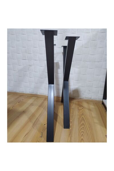 Koddiva Çapraz Ayak Masa Siyah Metal Masa Ayağı X Model Masa Ayağı