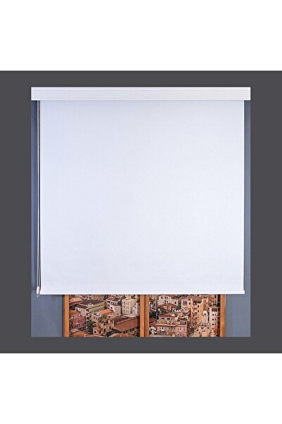 Taç Rüyaper Blackout Karartma Beyaz Etek Düz Stor Perde