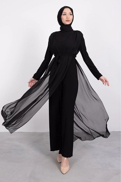 HB MODA COLLECTİON Rochie salopeta din sifon