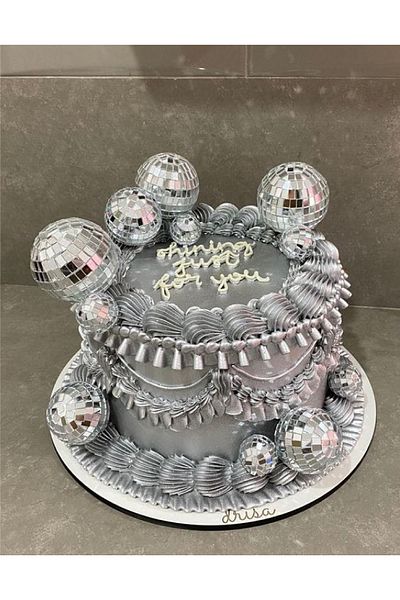 BESSE HOME Disco Ball Cake Set Set-4
