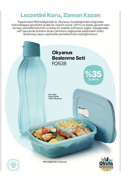 Tupperware Feeding with Water Bottle and Micro Wave Detail