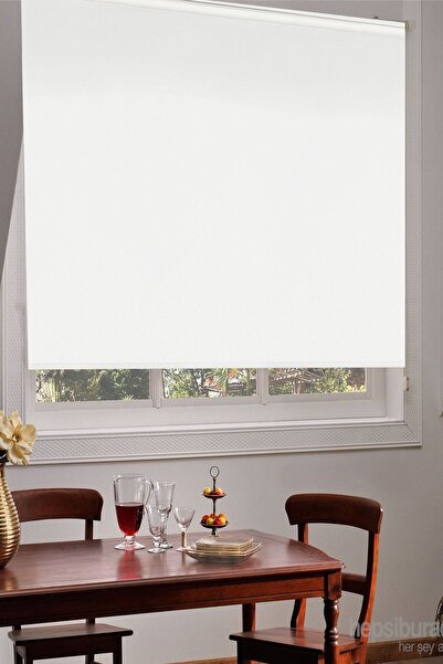 Taç Rüyaper Mat Polyester Beyaz Stor Perde