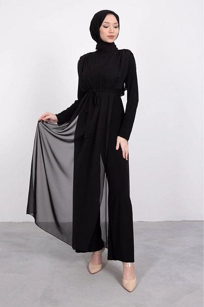 HB MODA COLLECTİON Rochie salopeta din sifon