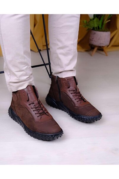 shot night Γνήσιες δερμάτινες μπότες Nubuck με κορδόνια