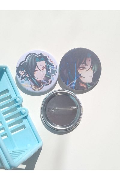 Yenaplanner Set de ornamente/set de insignă pentru geantă Genshin Impact Adeptus