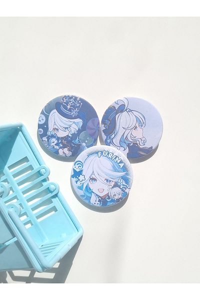 Yenaplanner Set de ornamente/set de insigne pentru geanta Genshin Impact Furina