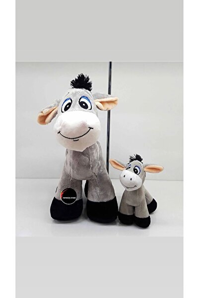 TOPROCKSTORE 28 cm Plush Double Toy with Puppy - Donkey 15 cm