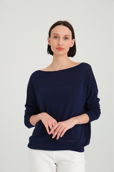 sumoda Women's Knitwear Sweater Low Shoulder Thin Viscose Knitwear Knitted Sw...