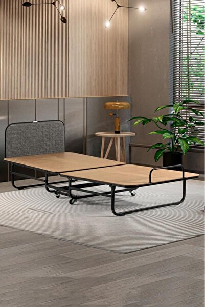 Niron Yatak Niron Otel Katlanır Yatak - 90x200 Cm Tek Kişilik Yaylı Yatak Ve Karyola