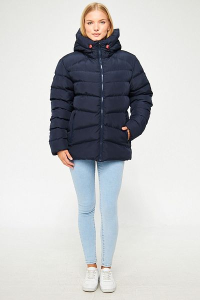 QAWWA Navy Blue Inflatable - Lined and Windproof Winter Jacket
