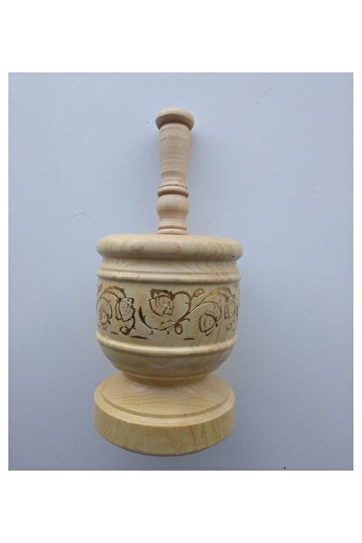 Ustası Antepte Ahşap Havan Desenli(havan+tokmak)