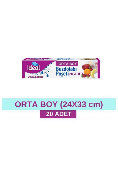 İdeal 20 Medium Size Refrigerator Bags - 24x33 cm