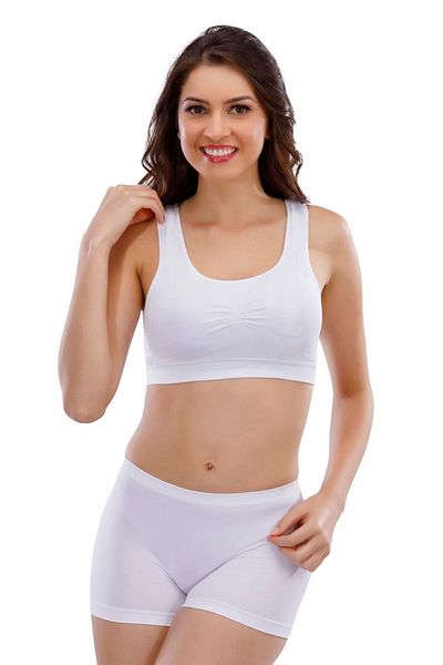 FEWİLLS White Color - Firming and Firming Bra with Removable Pads