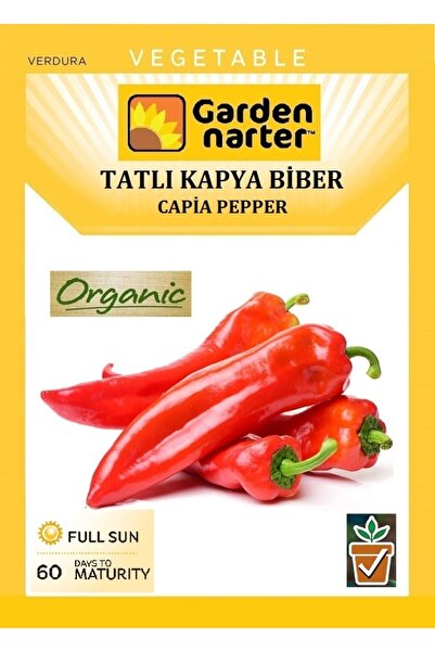 GARDEN NARTER Tatlı Kapya Biber Tohumu Doğal Salçalık Biber Tohumu Pakette 5 ...