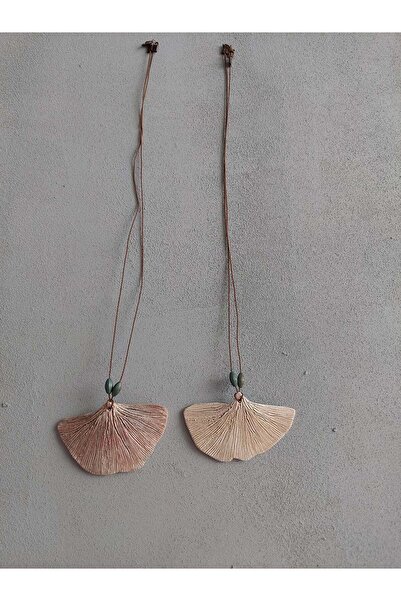 Atölye Paralian Ginkgo Biloba / Mabet Ağacı Figürlü El Yapımı Seramik Kolye (30-35 CM)