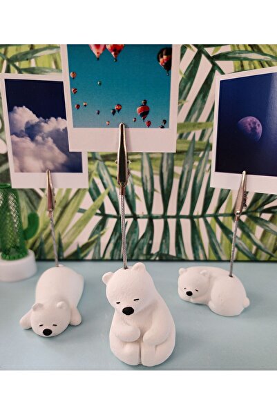 Rota Hediyelik Sevimli Kutup Ayısı Not ve Fotoğraf Tutucu ( 1 Adet )