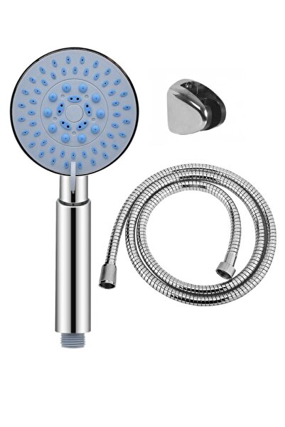 Ahlez Luna 5 Fonksiyonlu Duş Başlığı + Duş Hortumu + Mafsal Duş Takımı Duş Seti